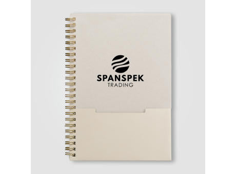 Lino Notizbuch mit Spiralbindung, vertikaler Tasche und FSC-Papier - A5