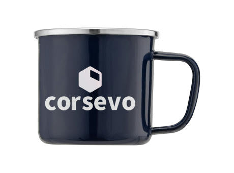 Wyoming - 385 ml Campfire Tasse mit Emaille-Beschichtung und Edelstahlrand