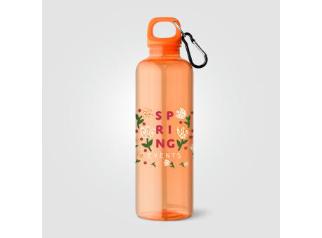 Doli Fahrradflasche mit Schraubverschluss und Karabinerclip aus rPET – 740 ml