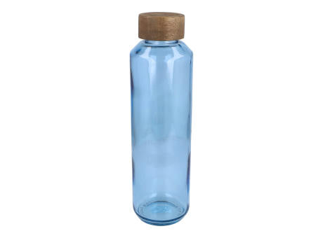 InSideOut Recycelte Glaswasserflasche ReuuZ mit Holzverschluss 650 ml