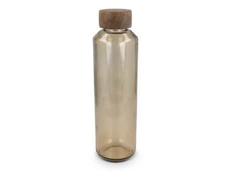 InSideOut Recycelte Glaswasserflasche ReuuZ mit Holzverschluss 650 ml