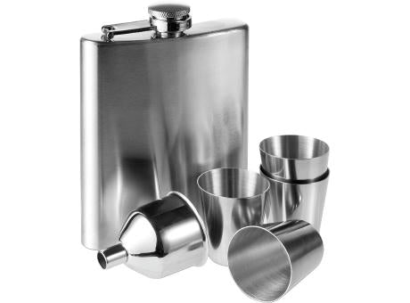 Flachmannset Brittany | Edelstahl 304 | 220 ml | 4 Becher