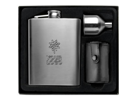 Flachmannset Brittany | Edelstahl 304 | 220 ml | 4 Becher