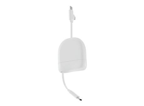 Xoopar ICE-R Einziehbares USB-C- und Lightning-Kabel 60 W 1 Meter