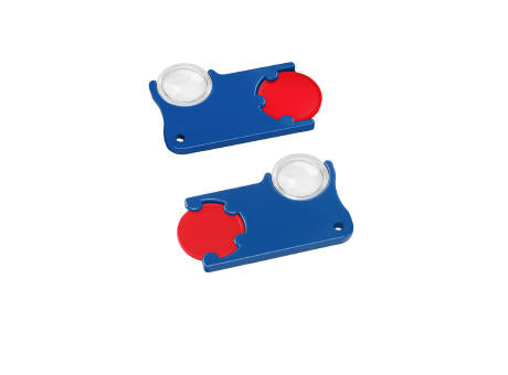 Chiphalter mit 1€-Chip und Lupe