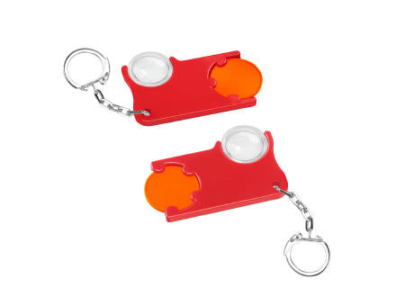 Chiphalter mit 1€-Chip und Lupe