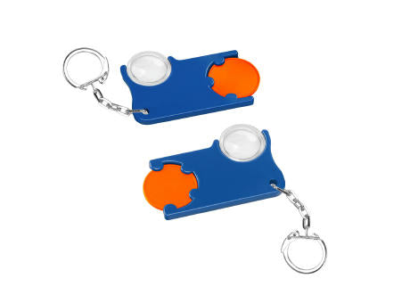 Chiphalter mit 1€-Chip und Lupe