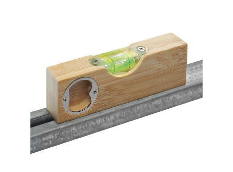 Wasserwaage Bambus mit Flaschenöffner,