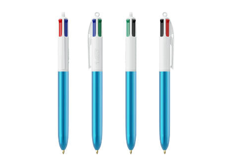 BIC® 4 Colours Shine Kugelschreiber + Lanyard
