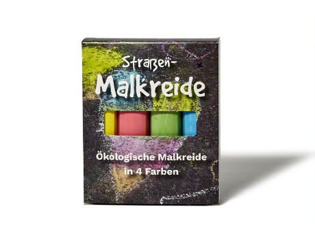 Ökologische Straßenmalkreide 4er-Set
