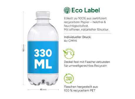 330 ml Vitaminwasser "Zitrone-Kaktus" - Eco Label