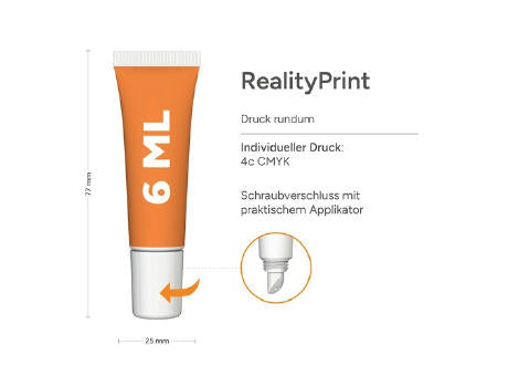 6 ml Tube, weiß - Lippenbalsam - RealityPrint