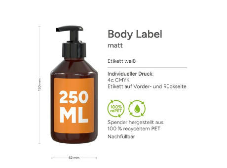 250 ml Spender - Hand-Geschirrspülmittel - Body Label