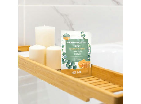40 ml Abwehrkräftebad "Eukalyptus-Honig" (Sachet) - Soft Touch Print