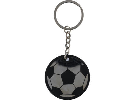 Schlüsselanhänger in Form eines Fußballs aus recyceltem Edelstahl von Ciro