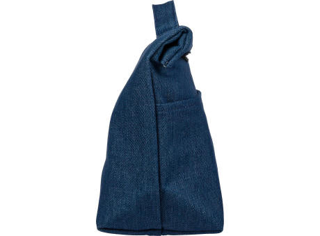 Recycelte Denim-Kühltasche mit Rollverschluss Mira