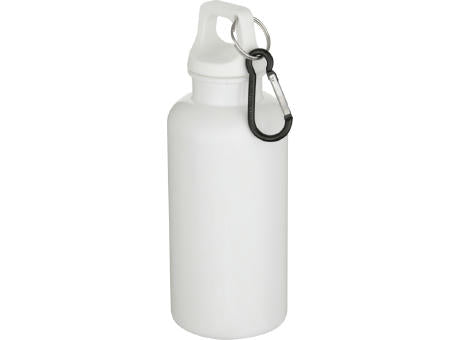 Oregon 400 ml einfarbige RS-zertifizierte Trinkflasche aus recyceltem Kunststoff mit Karabinerhaken