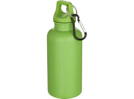 Oregon 400 ml einfarbige RS-zertifizierte Trinkflasche aus recyceltem Kunststoff mit Karabinerhaken