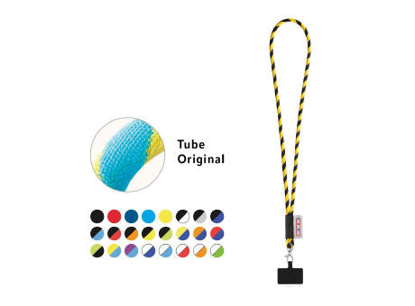 GOSPORT. SET Lanyard TUBE Long (Ø 7 mm) mit 9 mm Auslösekarabiner und Handyhalterung