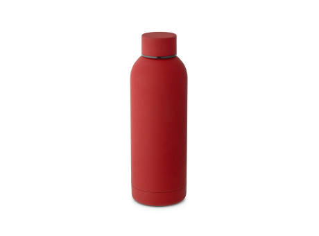 ODIN. Trinkflasche aus Edelstahl (36% recycelt) (550 mL) mit gummierter Oberfläche