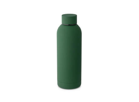 ODIN. Trinkflasche aus Edelstahl (36% recycelt) (550 mL) mit gummierter Oberfläche