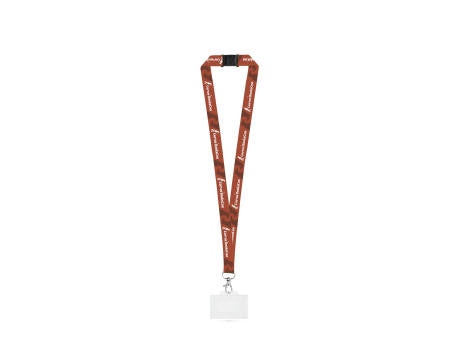 BARNSLEY. Lanyard-Set SUBLIMATION Long II (20 mm) aus recyceltem Polyester (100 % rPET) mit 20-mm-Karabinerhaken, Sicherheitsverschluss und stabilem Ausweis-/Kartenhalter (91 x 68 mm)