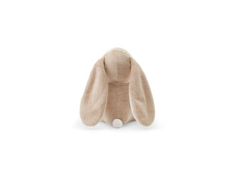 BUGS. Plüschtier aus Polyester in Form eines Hasen, mit Stoff, der sich zur Personalisierung eignet