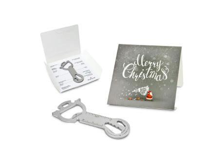 Geschenkartikel: ROMINOX® Key Tool Truck / LKW (22 Funktionen) im Motiv-Mäppchen Merry Christmas