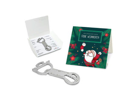 Geschenkartikel: ROMINOX® Key Tool Truck / LKW (22 Funktionen) im Motiv-Mäppchen Frohe Weihnachten