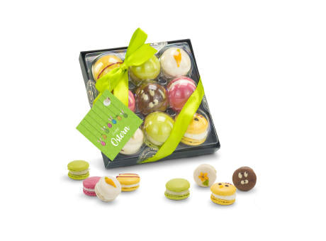 Geschenkartikel / Präsentartikel: Bunte Oster-Macarons, 90 g