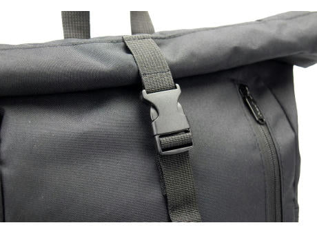 Recycle Bags Basic rolltop rucksack, Schwarz