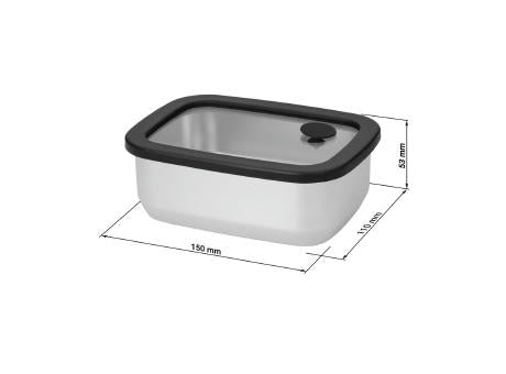 Edelstahl-Lunchbox mit Glasdeckel "RILO", 550 ml