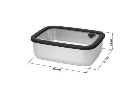 Edelstahl-Lunchbox mit Glasdeckel "RILO", 1100 ml