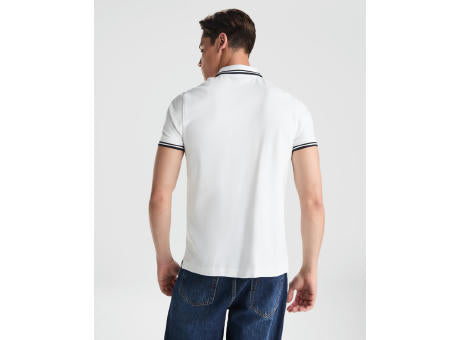 POLOSHIRT MONTREAL S/S WHITE/NAVY BLUE