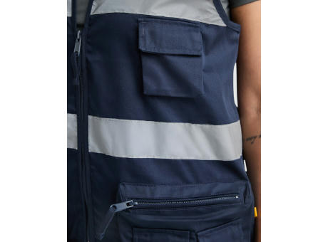 HOCHSICHTBARE WESTE BETA S/S NAVY BLUE/FLUOR YELLOW