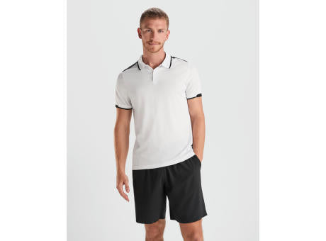 POLOSHIRT TAMIL S/S WHITE/BLACK