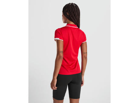 POLOSHIRT TAMIL WOMAN S/S WHITE/BLACK
