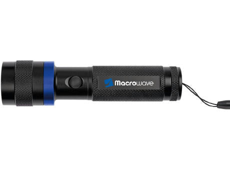 LED Leuchte "Security 3W schwarz/blau"