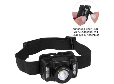 Aufladbare LED Stirnleuchte mit Sensorfunktion "Focus Head Light Charge 220 L"