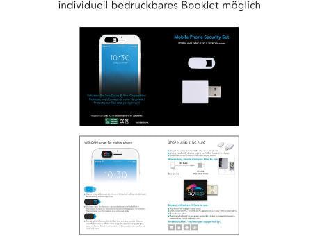 Security Set 1 STOP'N and Sync Stecker & Smartphone Webcam Cover