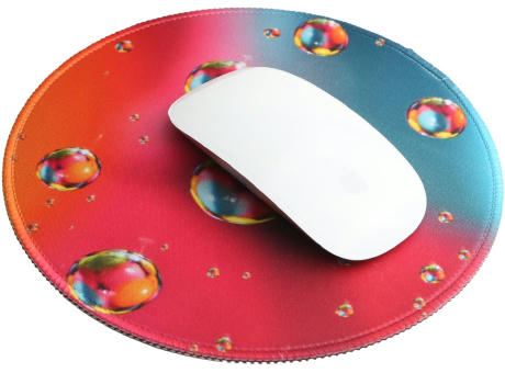 RPET TEXTIL-pad Circle 200 x 2,5 mm weiß vernähte Kante