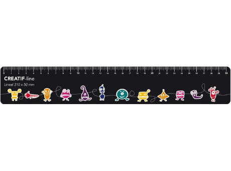 Creatif-Lineal 310 x 50 mm einseitig bedruckt 0,4 mm dick