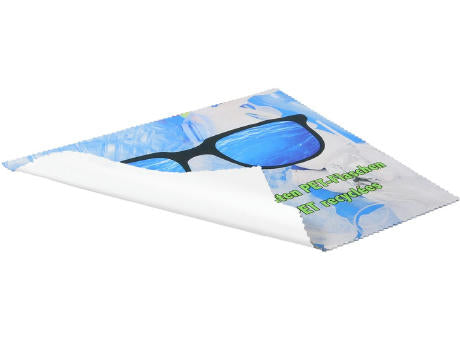 RPET Mikrofasertuch 250 g Fotodruck Format 15 x 18 cm Zickzack-Schnitt