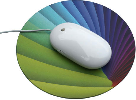 Mousepad QUADRO-pad, Form Circle 1, 200 mm Durchmesser, 1,5 mm dick