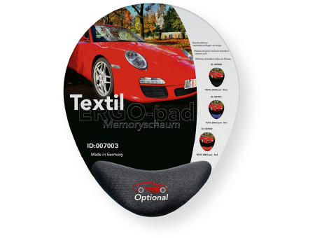ERGO-pad Memoryschaum Textil, HB grau
