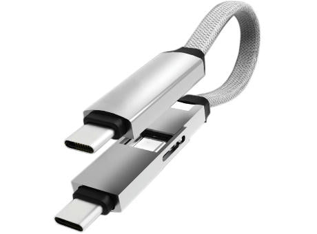 2 in 1 Alu Magnetisches Schlüsselanhänger Ladekabel