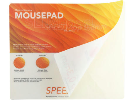 Mousepad SLIM-pad, Form Quadra , 200 x 200 mm, 0,4 mm dünn