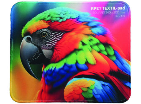 RPET TEXTIL-pad 200 x 240 x 2,5 mm weiß vernähte Kante