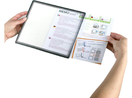 Mousepad MEMO-pad Standard Sprenkelrand schwarz, 240 x 200 mm