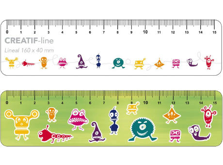 Creatif-Lineal 160 x 40 mm beidseitig bedruckt